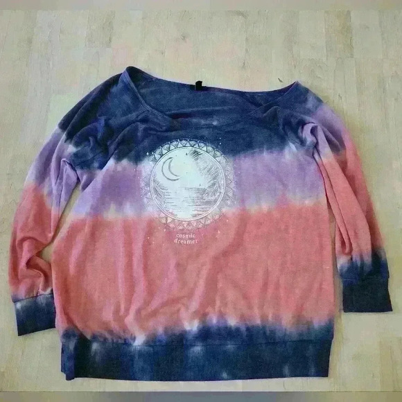 Torrid cosmic dreamer boat neck long sleeve size 0 - Picture 1 of 5